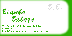 bianka balazs business card