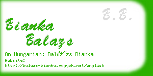 bianka balazs business card